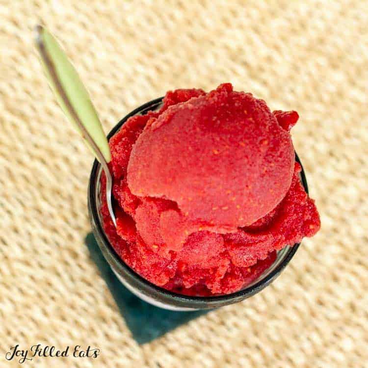 Raspberry Iced Tea Sorbet Low Carb, Keto, SugarFree, THM FP