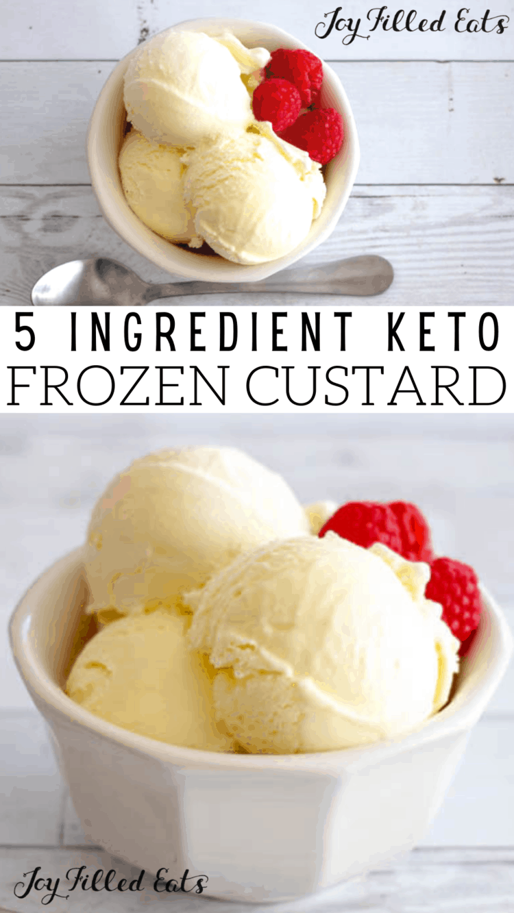 Frozen Custard Recipe 5 Ingredients, Keto, Low Carb, SugarFree, EASY