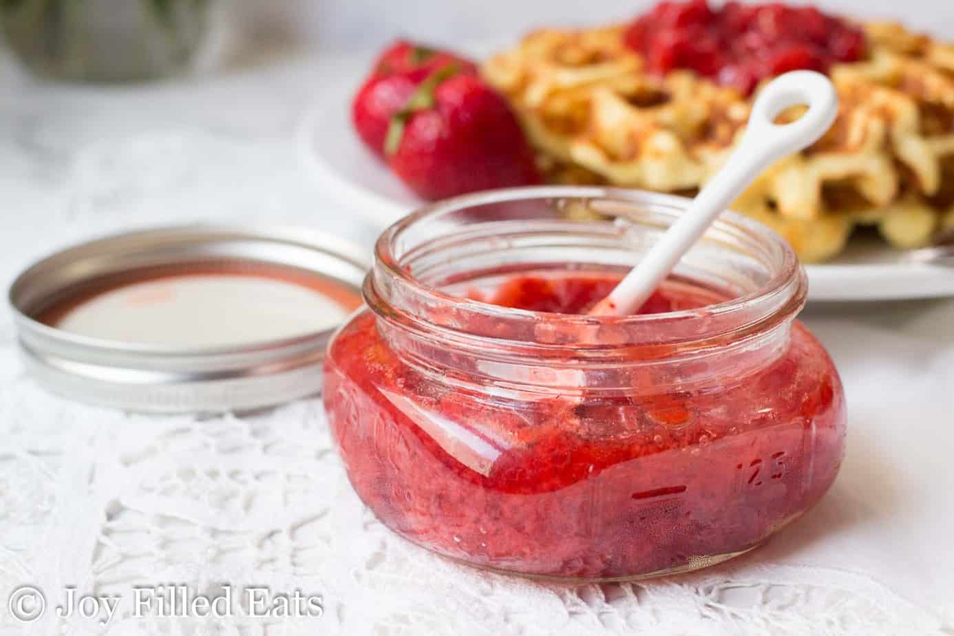 Fresh Strawberry Jam SugarFree Low Carb Keto THM Joy Filled Eats