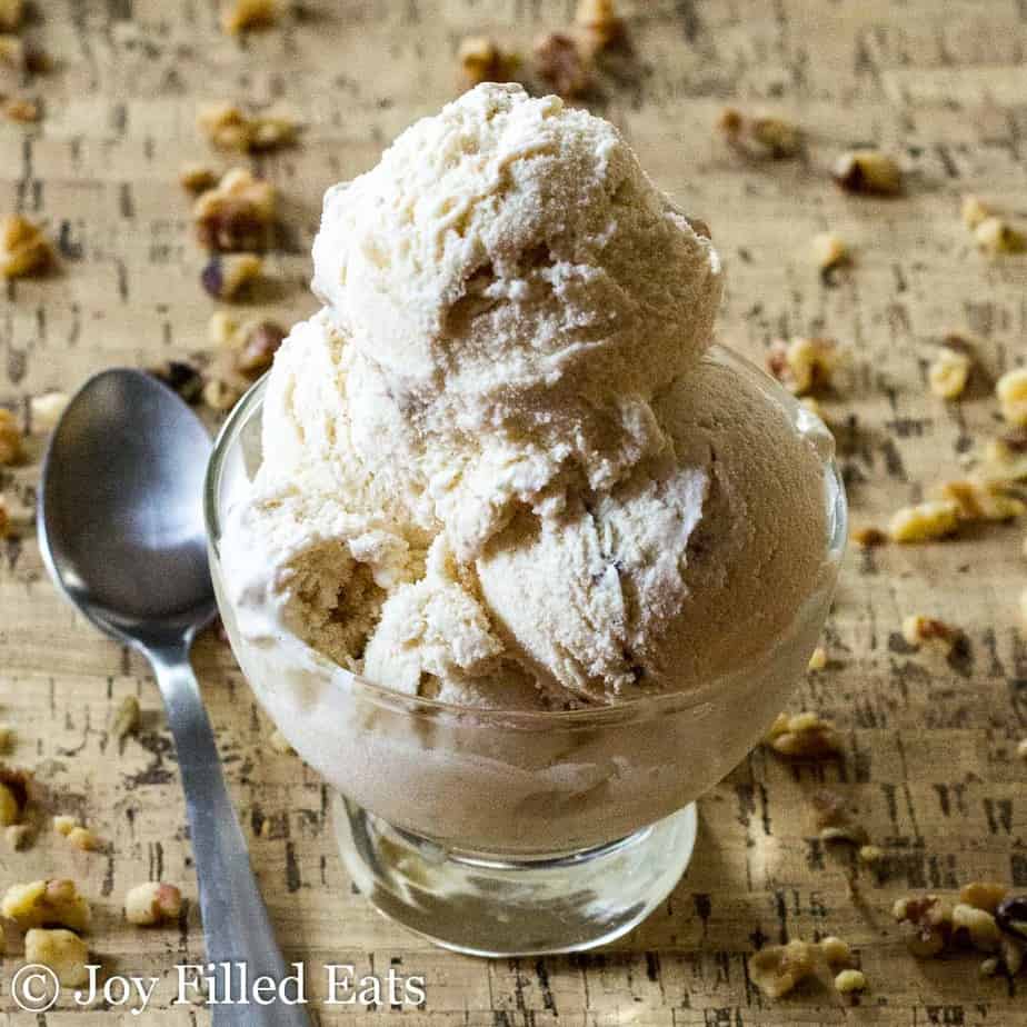 Maple Ice Cream with Candied Walnuts Joy Filled Eats