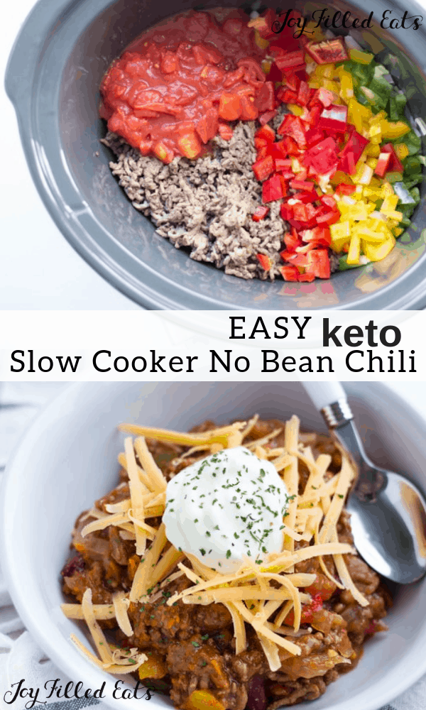 Keto Chili Recipe Slow Cooker No Bean Chili Joy Filled Eats