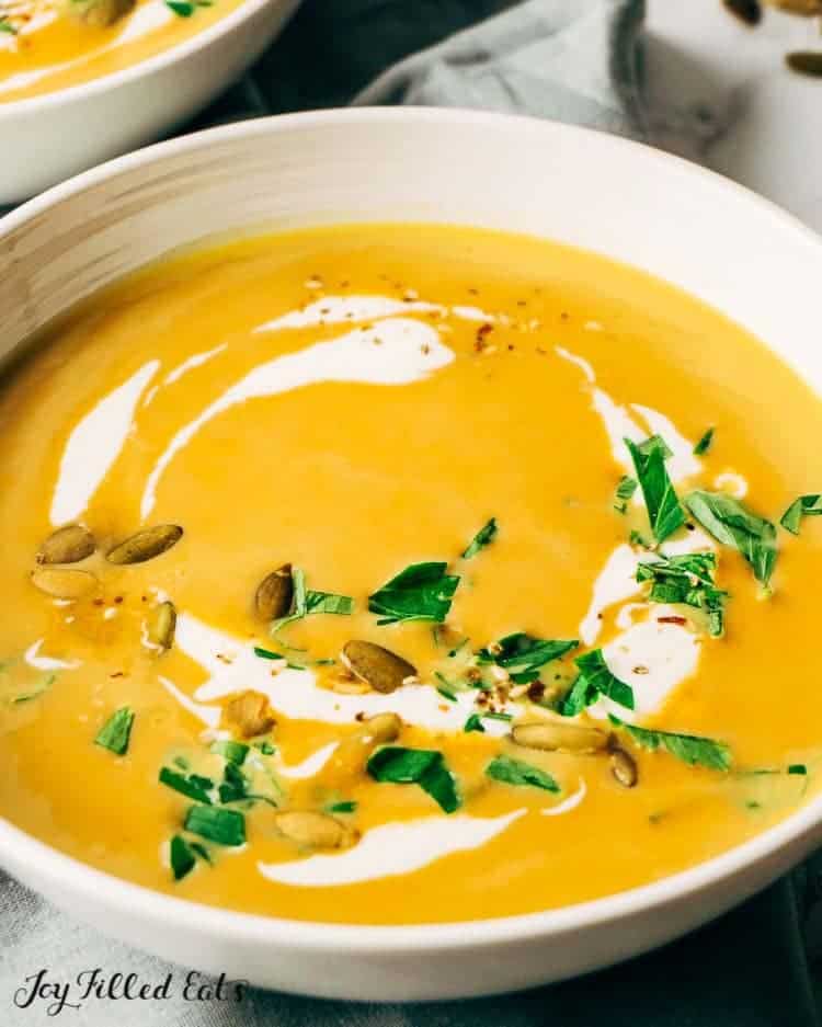 Keto Pumpkin Soup Low Carb, GlutenFree, EASY
