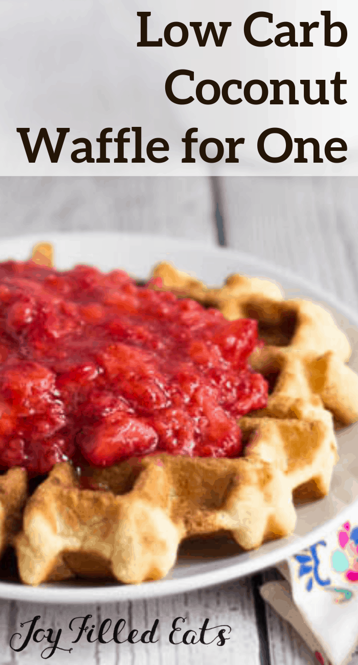 Coconut Flour Waffles with Strawberries Low Carb, Dairy Free
