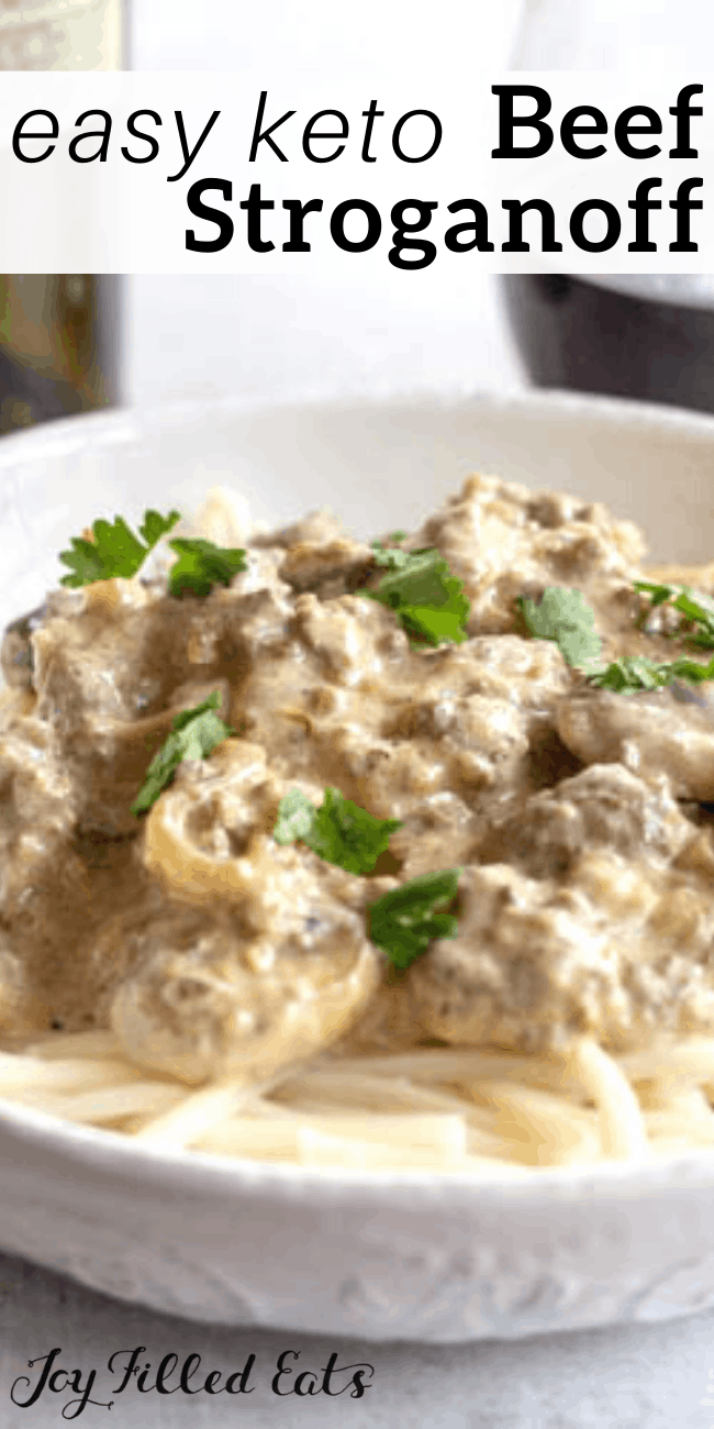 Keto Ground Beef Stroganoff Low Carb, GlutenFree, GrainFree, THM S