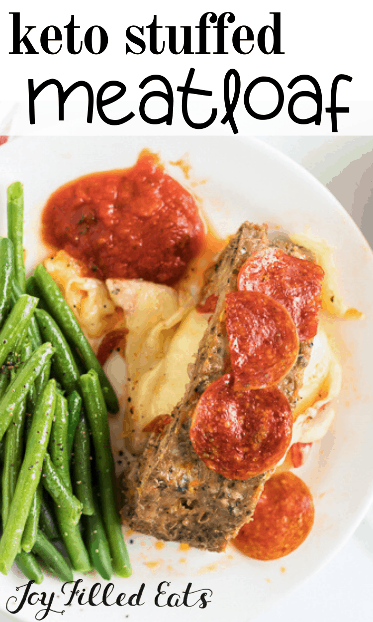 Stuffed Meatloaf with Cheese Low Carb, Keto, GlutenFree, THM S