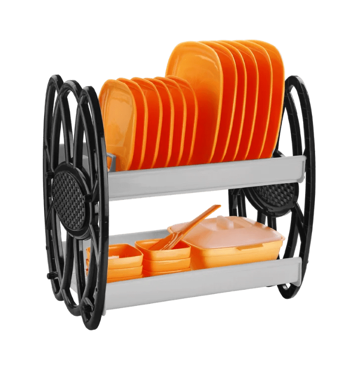 JOYFUL Opel Kitchen Plate Rack White Color, Efficient Plate Organizer