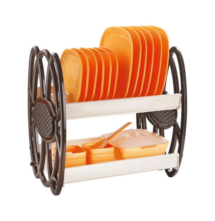 JOYFUL Opel Kitchen Plate Rack White Color, Efficient Plate Organizer