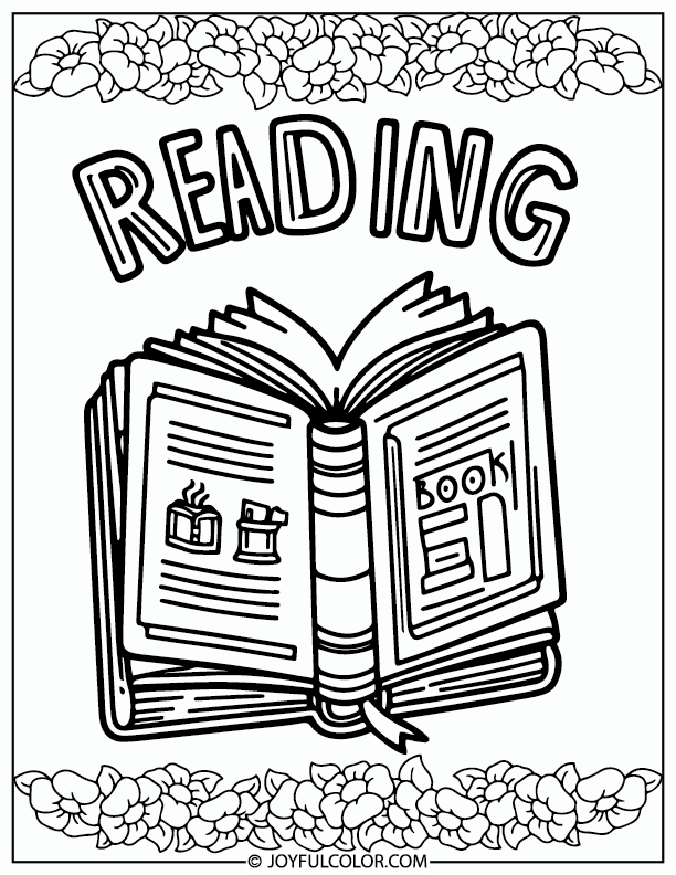 16 FREE Unique Printable Reading Coloring Pages for All Ages