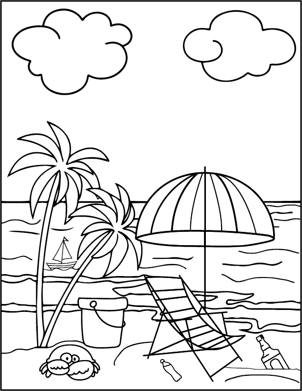 FREE Printable Beach Life Coloring Pages - Ready to Download