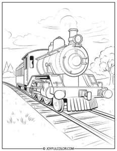Top 24 FREE Printable Train Coloring Pages for Kids