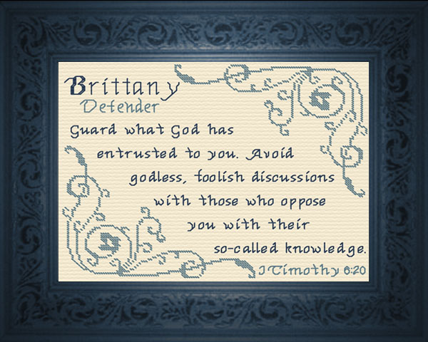 Brittany 2 Name Blessings Personalized Names with Meanings and