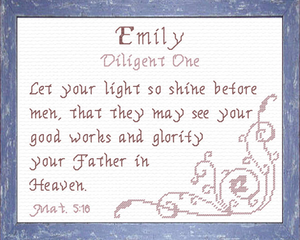 Emily 3 Name Blessings Personalized Names with Meanings and Bible Verses