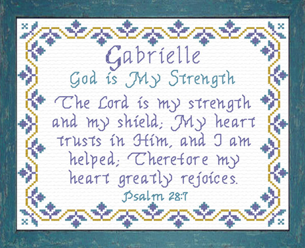 Gabrielle Name Blessings Personalized Names with Meanings and Bible Verses