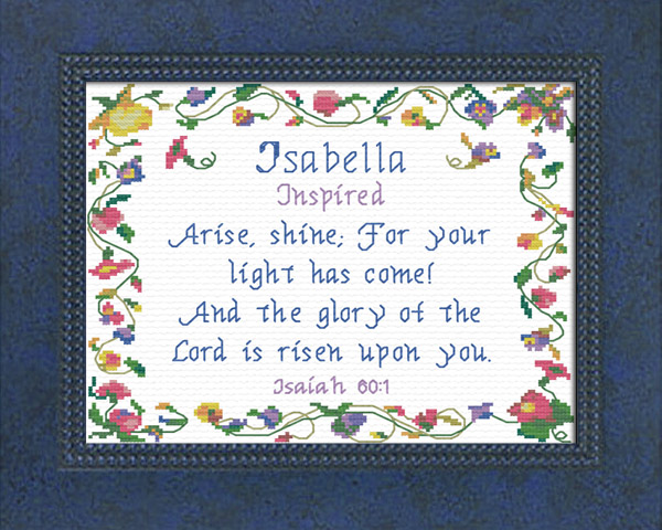 Isabella 3 Name Blessings Personalized Names with Meanings and Bible