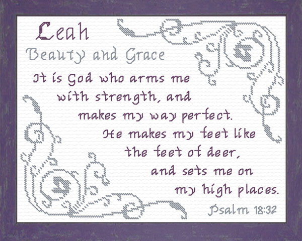 Leah 3 Name Blessings Personalized Names with Meanings and Bible Verses