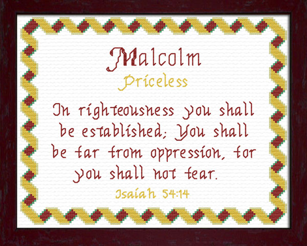 Malcolm Name Blessings Personalized Names with Meanings and Bible Verses