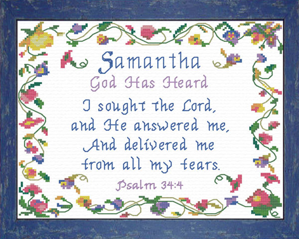 Name Blessings Samantha 2 Personalized Names with Meanings and