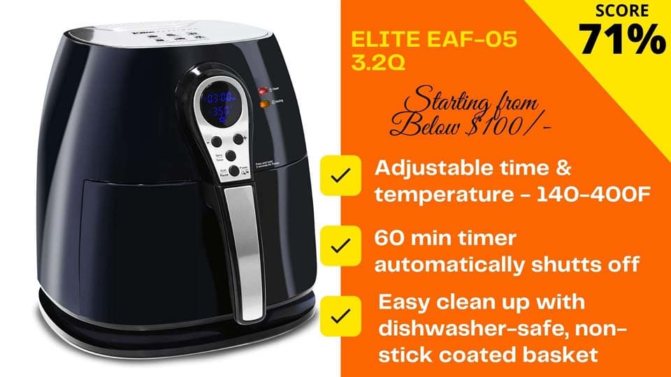 Elite Platinum air fryer Review EAF1506D 3.5Q or EAF05 3.2Q