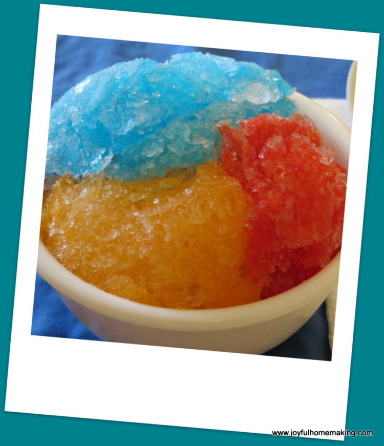 Homemade Shaved Ice Joyful Homemaking