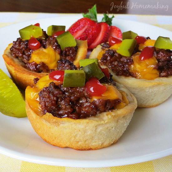 Cheeseburger Cups Joyful Homemaking