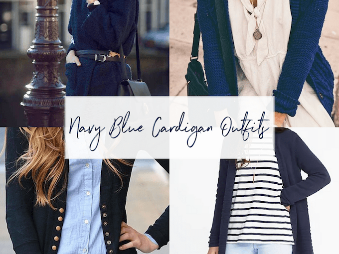Navy Blue Cardigan Outfits