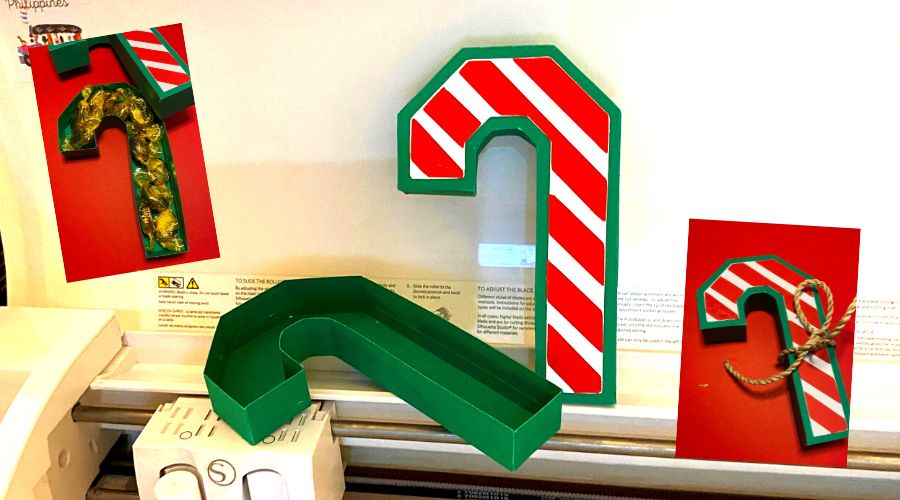 Candy Cane Box Template Cut File Joy in Crafting
