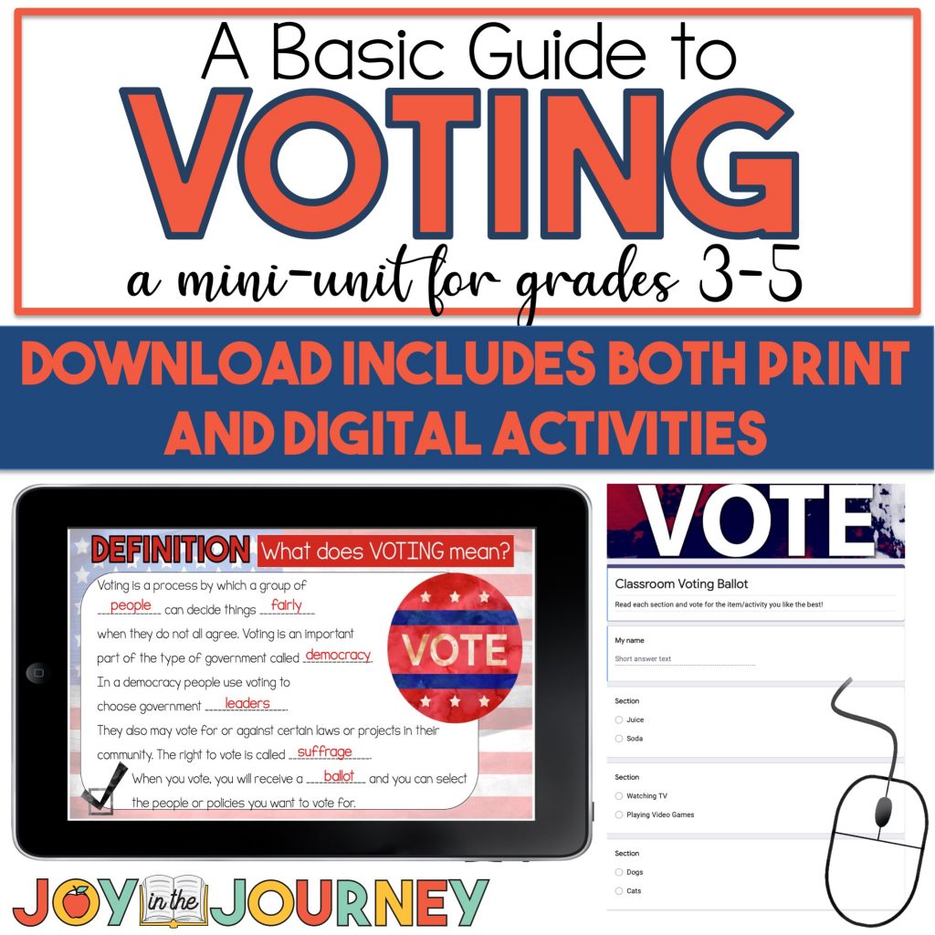 Voting Activities for the Elementary Classroom