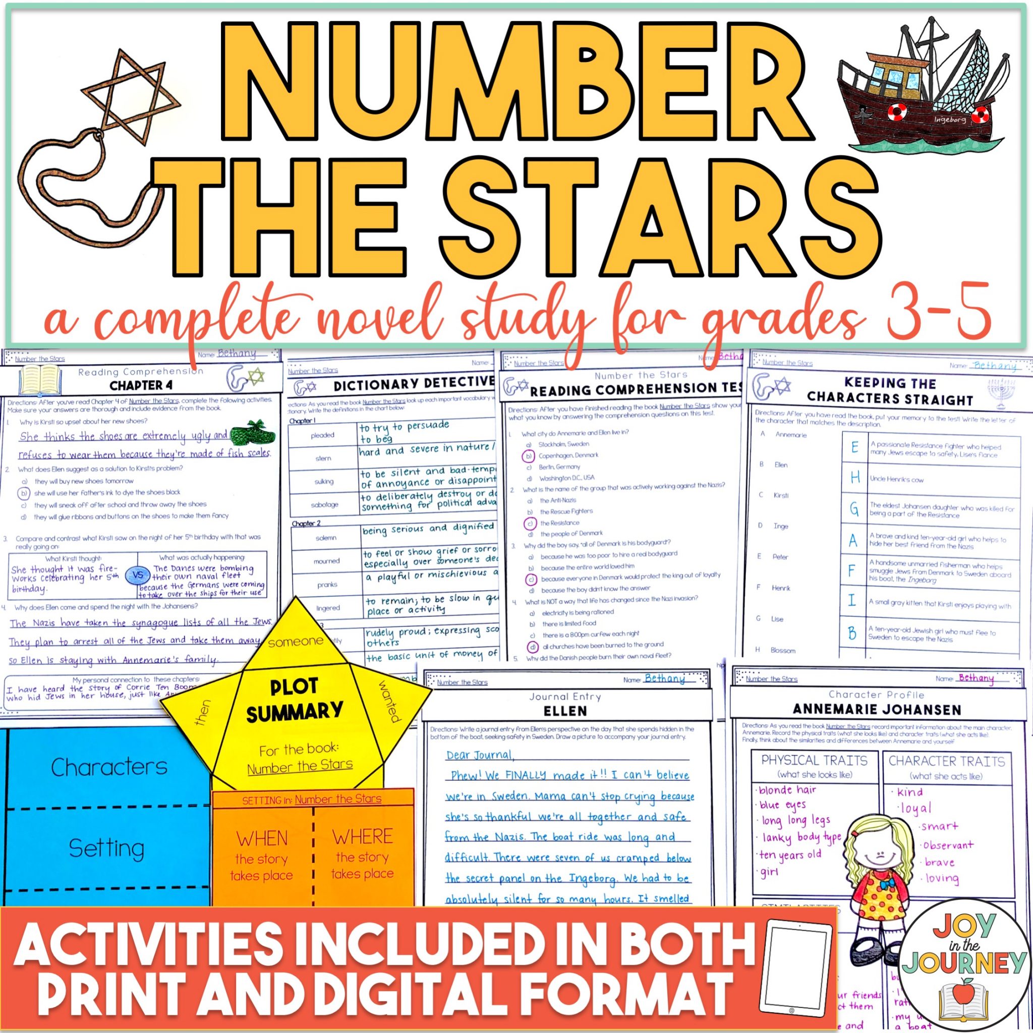 Number the Stars Novel study