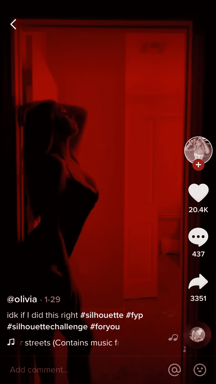 TikTok Silhouette Challenge A Word of Warning