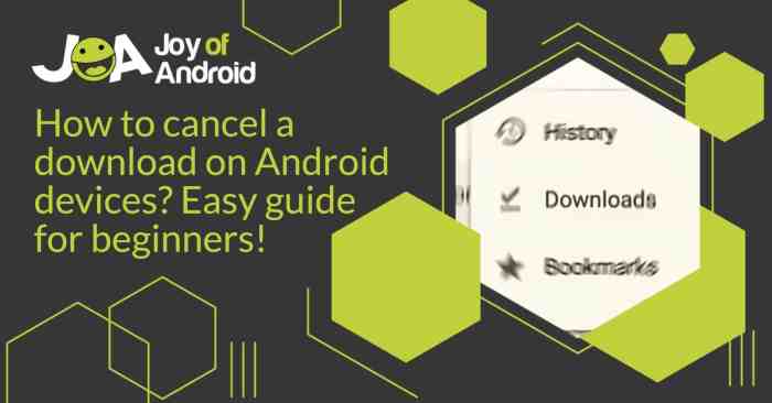 Stop a download on android