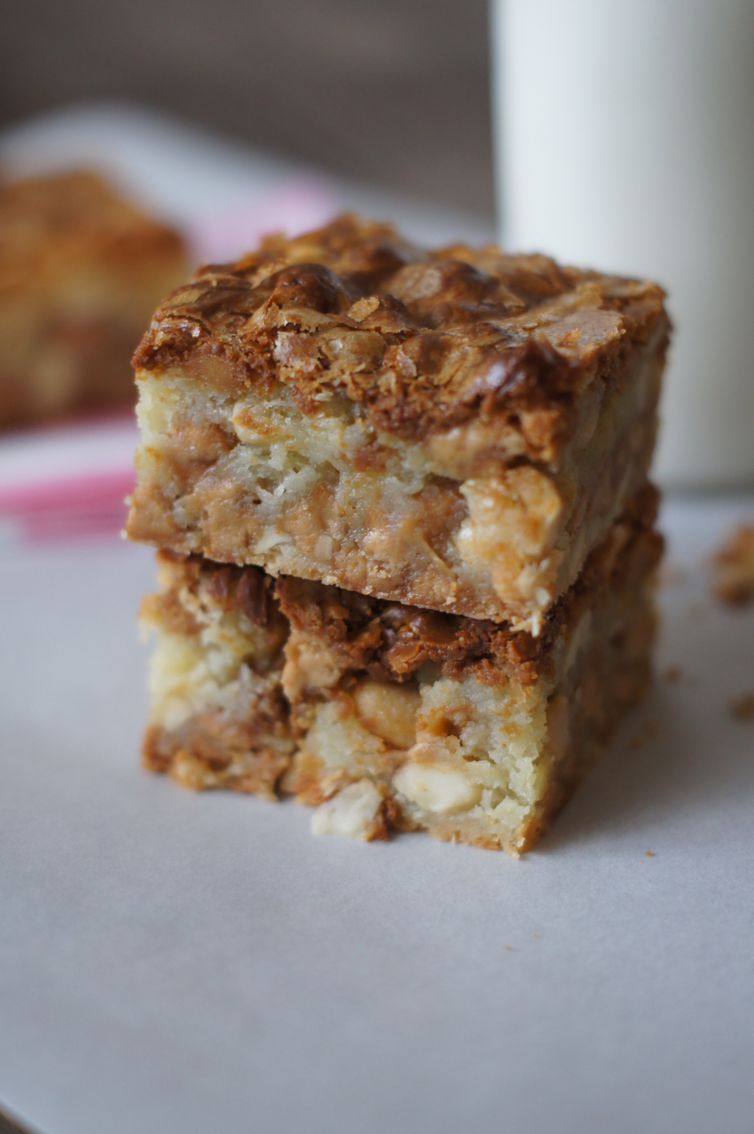 Peanut + Caramel Blondies Joy + Oliver