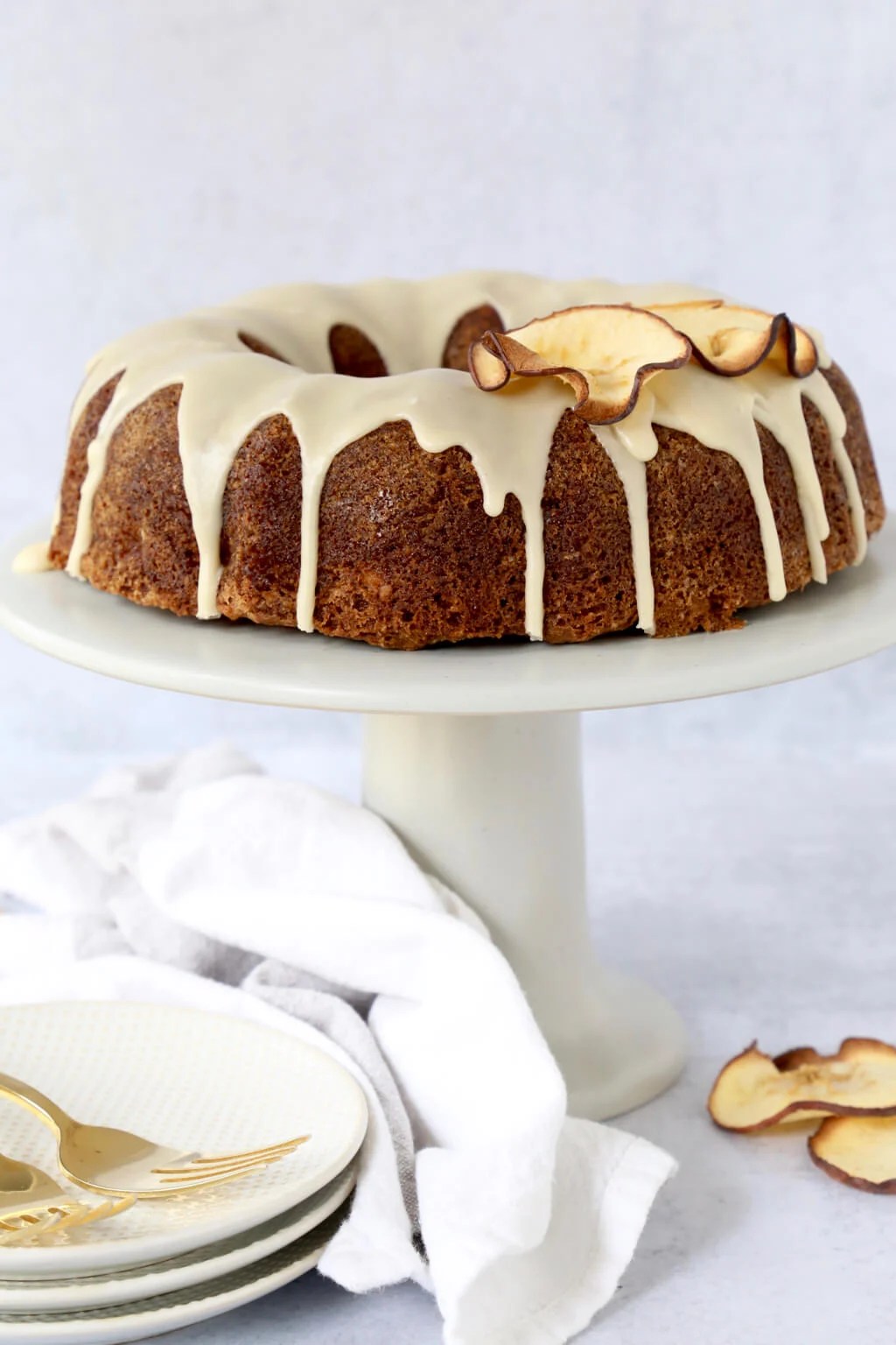 Apple Spice Bundt Cake with Butter Rum Glaze Joy + Oliver