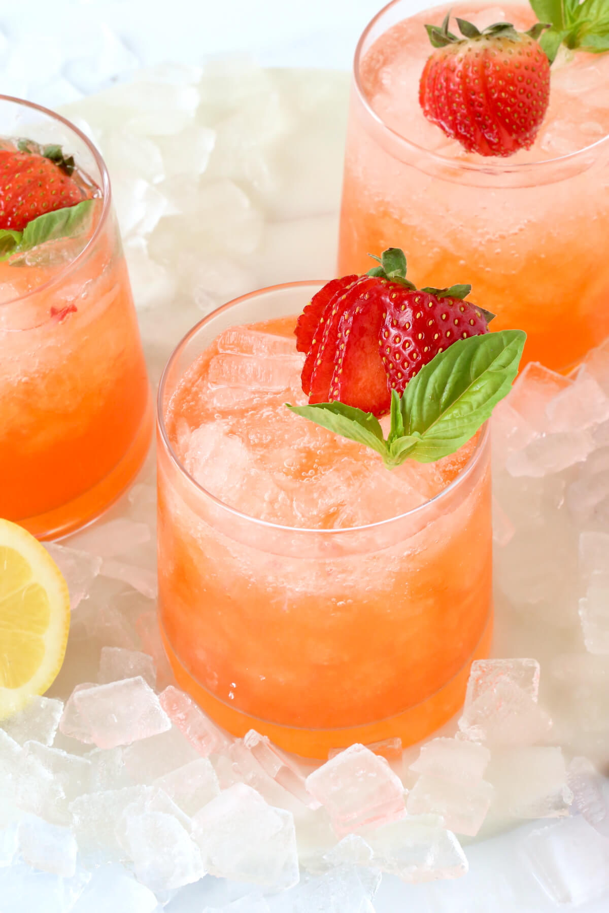 Strawberry Basil Vodka Smash Joy + Oliver