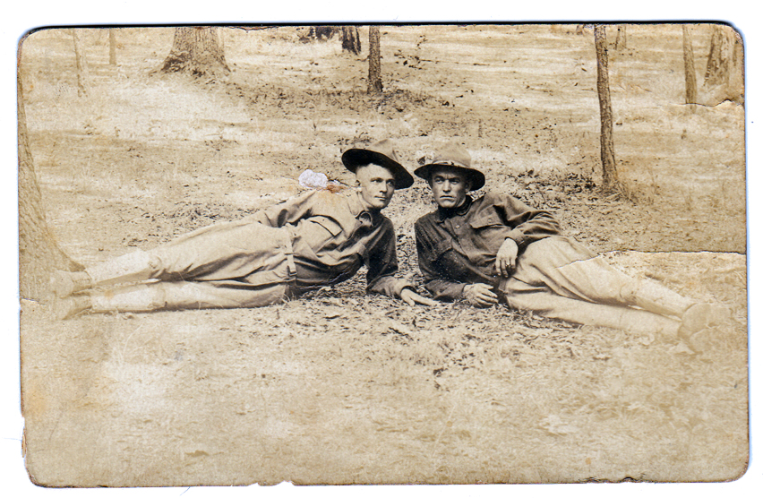 James Clyde Thomas and friend, WWI Roots & Branches