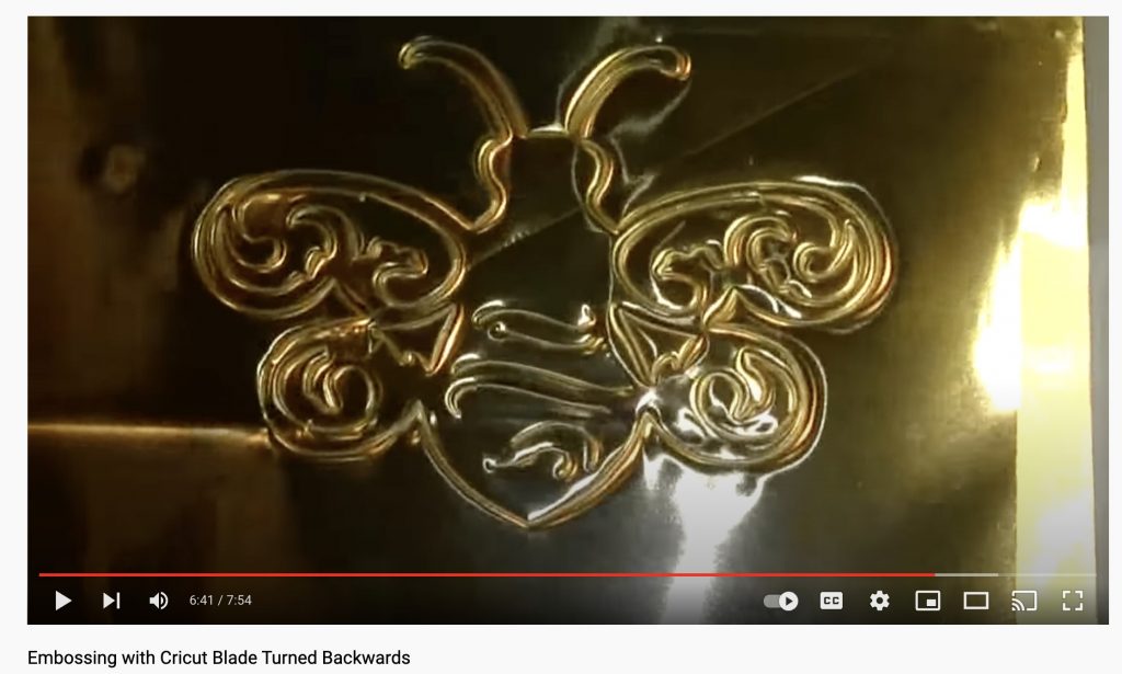 How to Emboss with Cricut Blade Turned Backwards Joy's Life