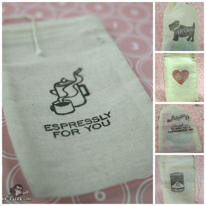 How to Stamp on Cotton Muslin Bags Joy's Life