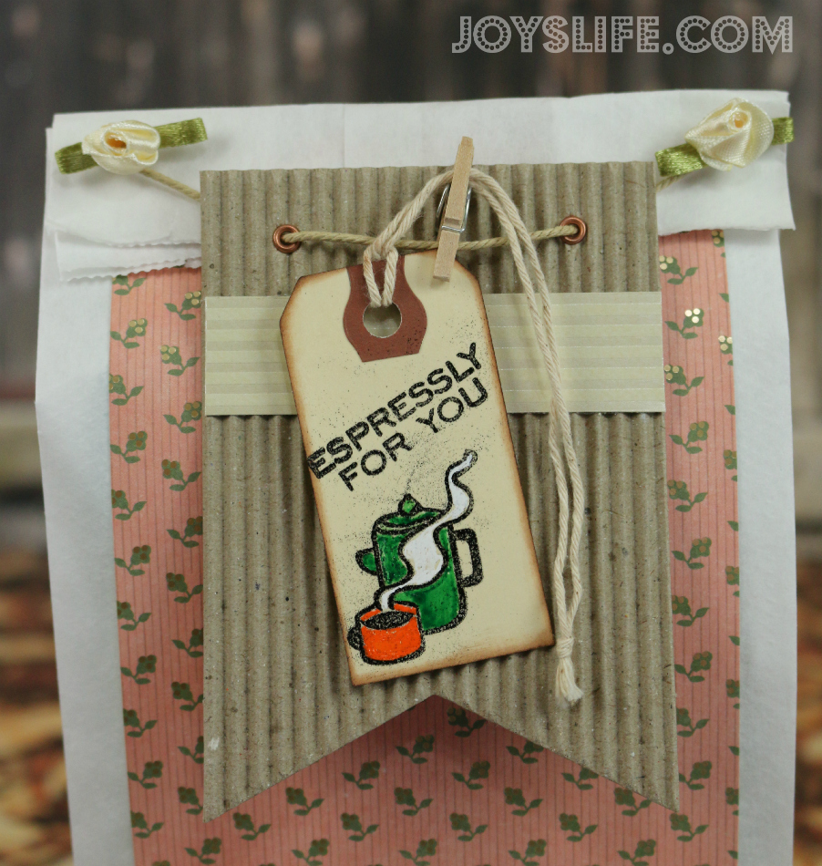 Lunch Bag Turned Coffee Gift Bag with SEI Joy's Life