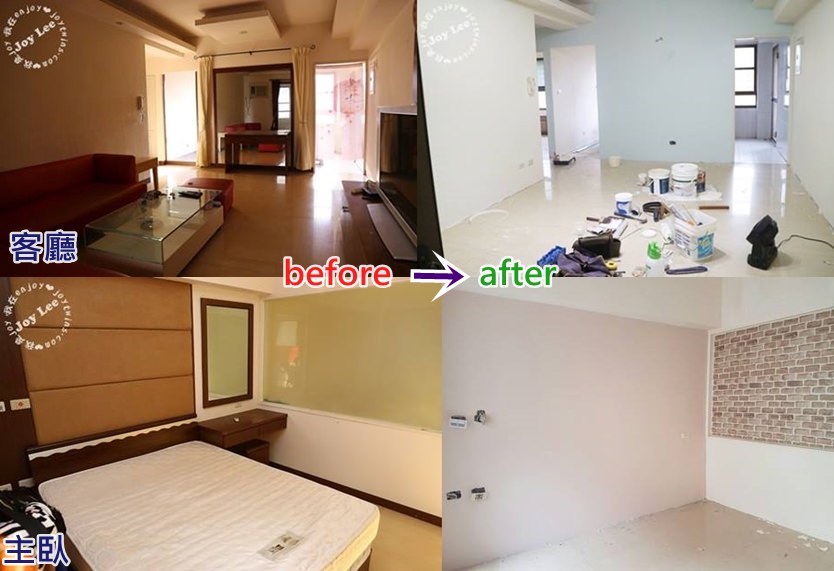 [居家改造]中古屋改造紀錄-補土與油漆(文化牆施工太貴? 用壁貼輕鬆解決)