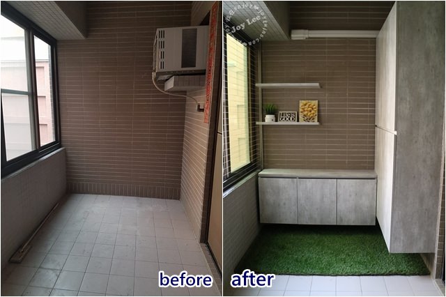 [中古屋改造]原來木紋也能做清水模! 陽台玄關與家中收納櫃製作(主臥/兒臥/書房)