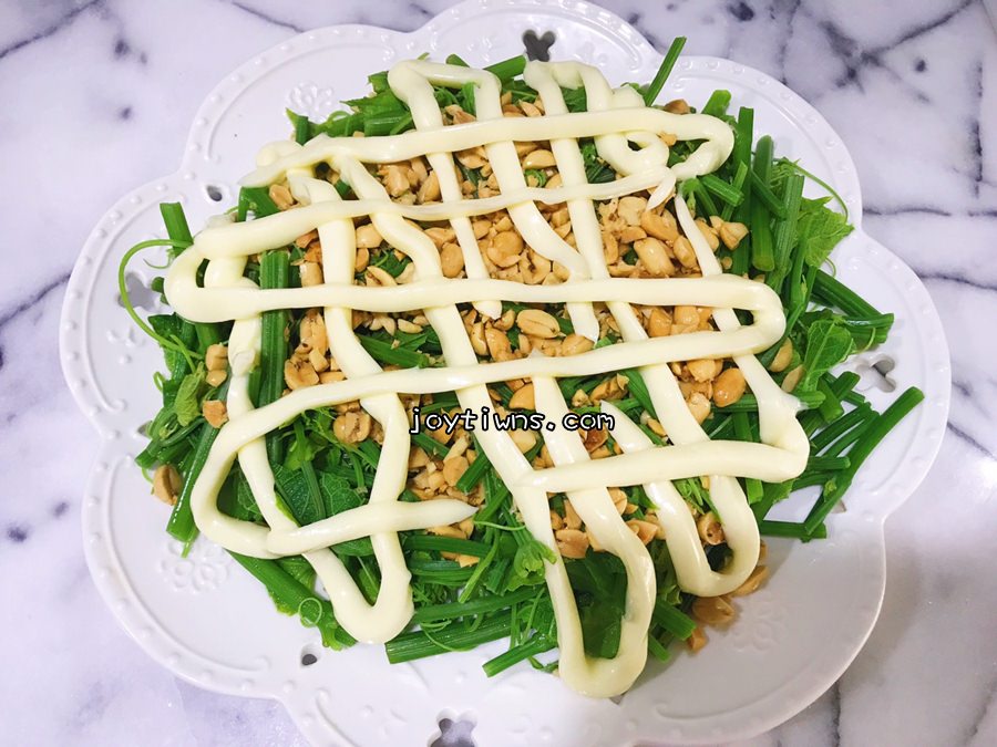 【超市食譜】花生龍鬚菜沙拉 夏季涼拌料理好爽口 海產店必備菜色