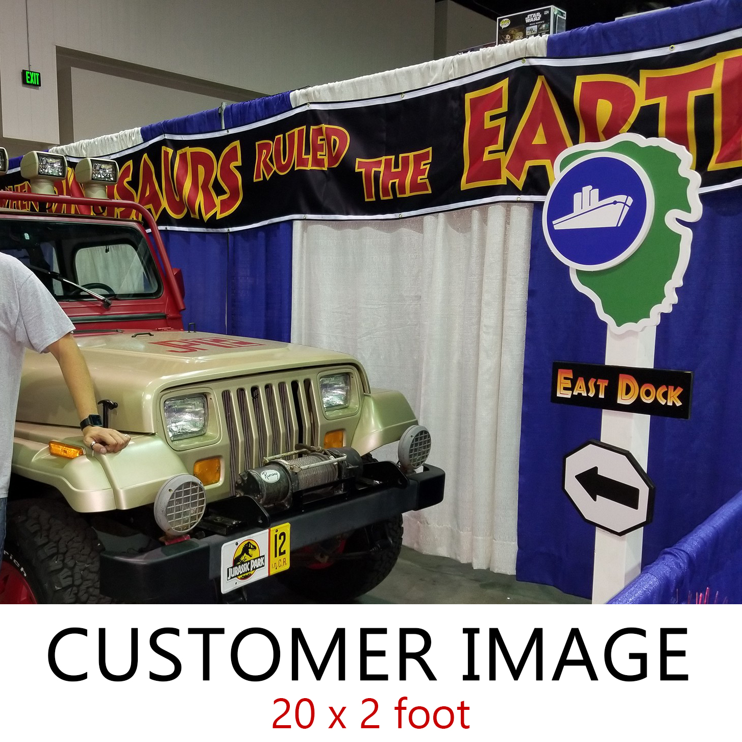 “When Dinosaurs Ruled the Earth” Fabric Banner. JP Gear