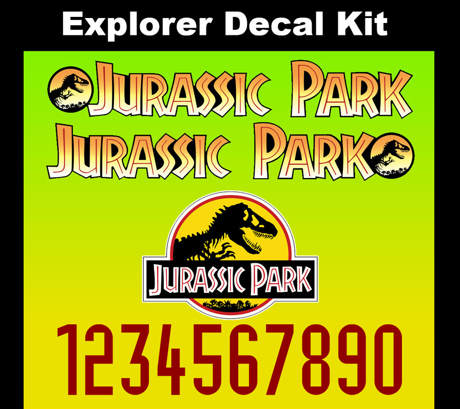 Jeep Wrangler Jurassic Park Door Set Decal ubicaciondepersonas.cdmx