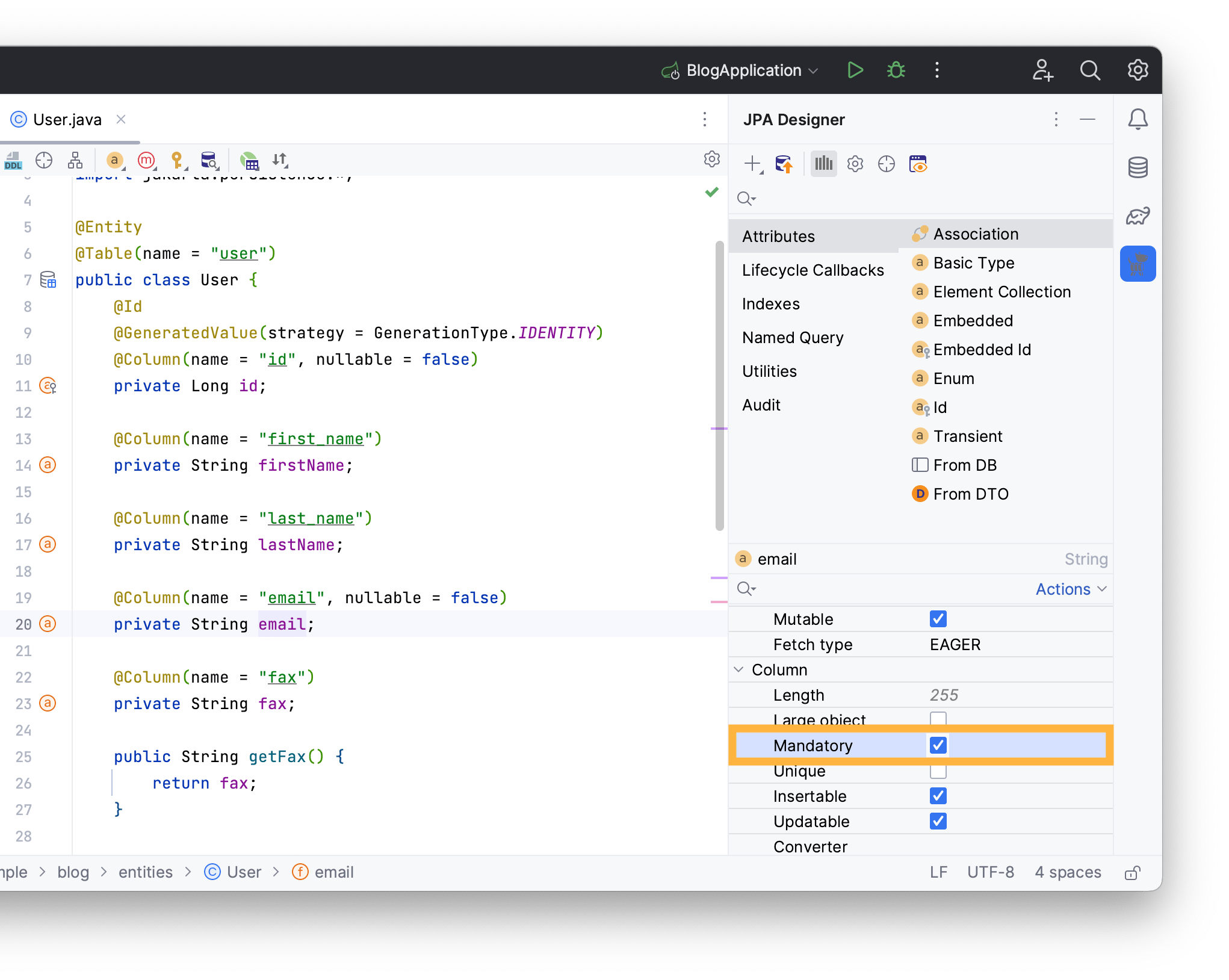 Use Liquibase with JPA/Hibernate entities in IntelliJ IDEA JPA Buddy
