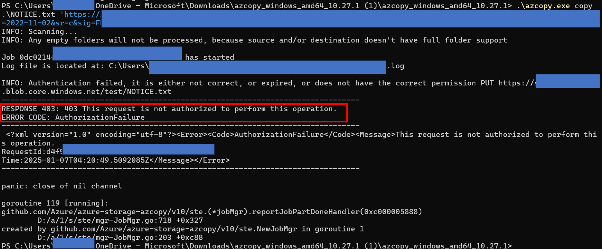 403 エラーが発生し Azure ストレージ アカウント内のコンテンツにアクセスできない Japan Azure IaaS Core