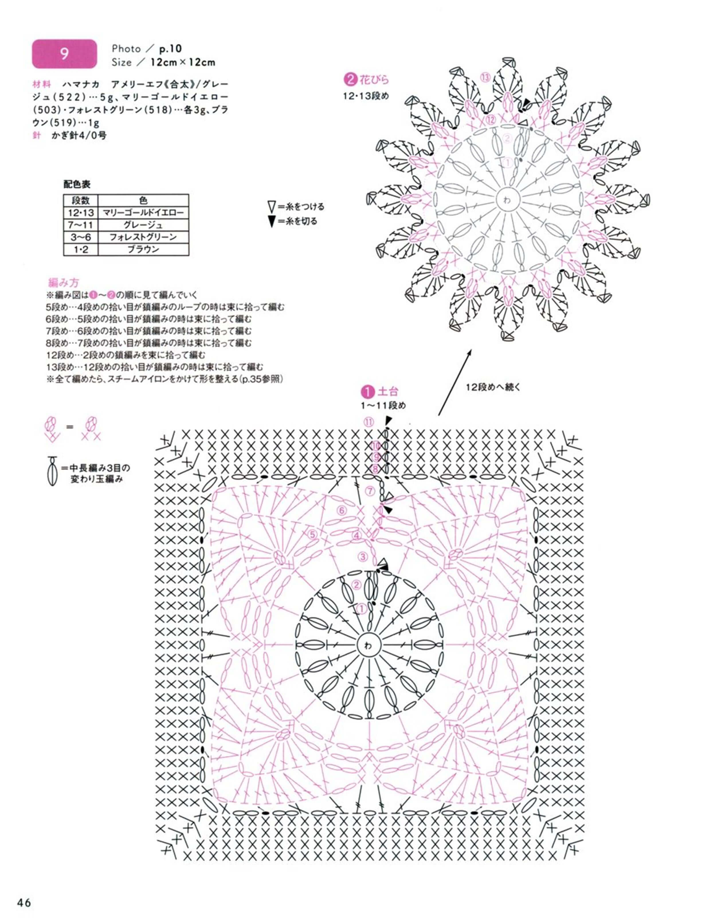 Beautiful crochet flower motifs JPCrochet