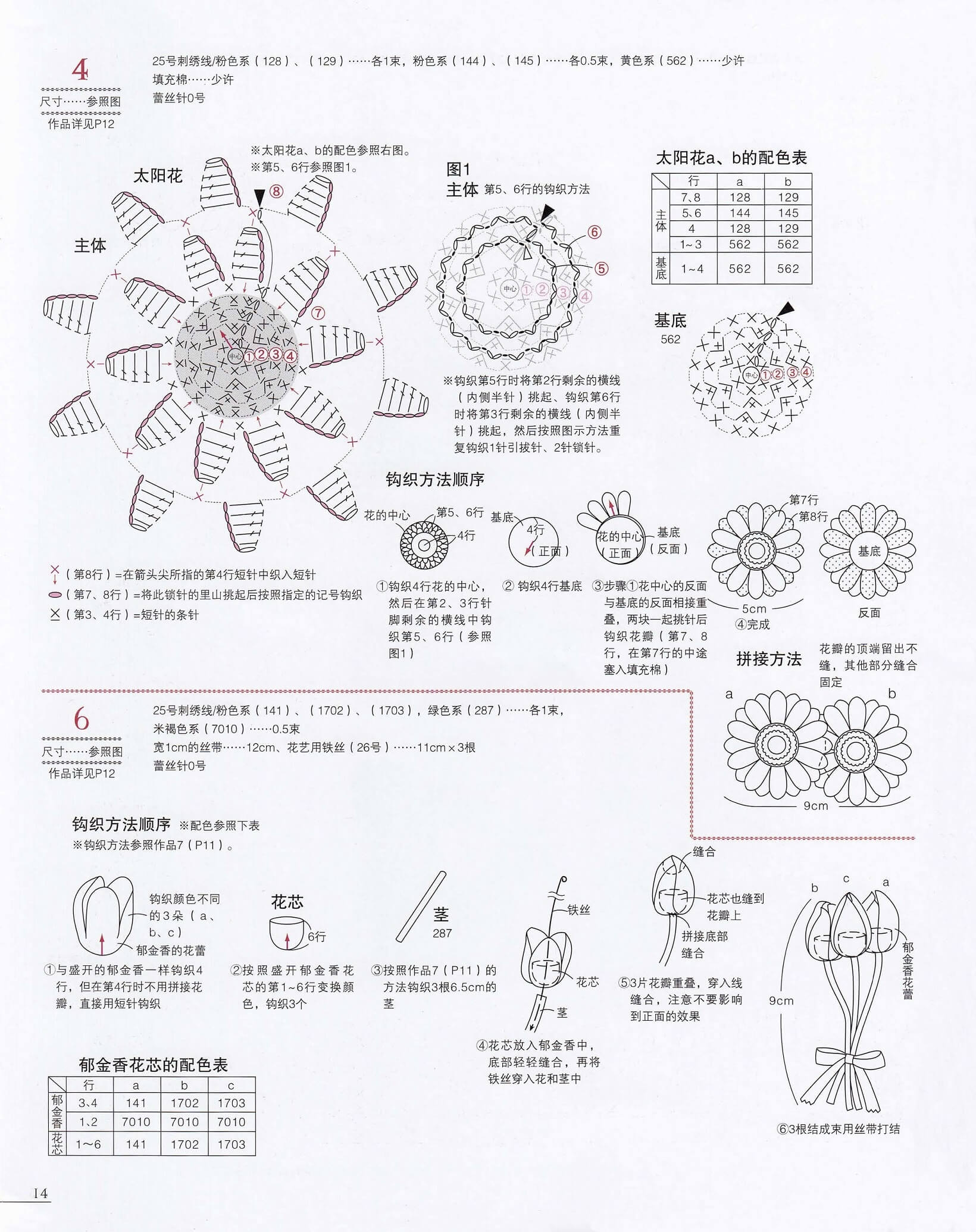 Easy crochet flower free patterns JPCrochet