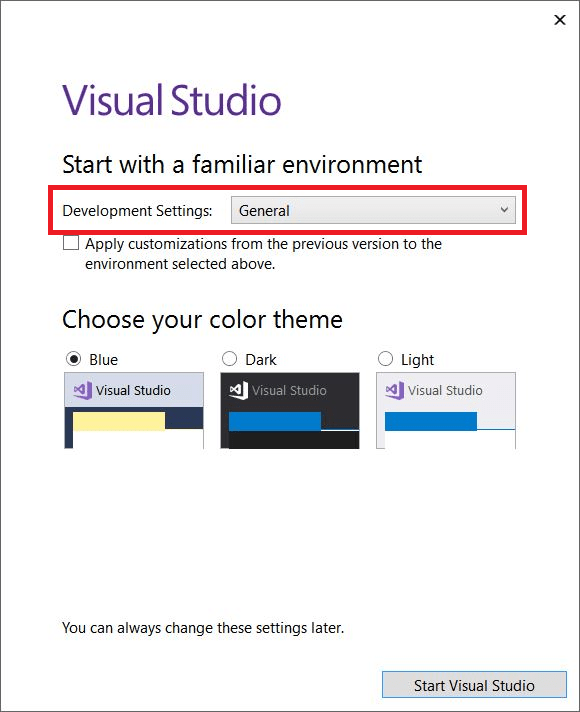 Microsoft Visual Studio 2022 Running for the First Time