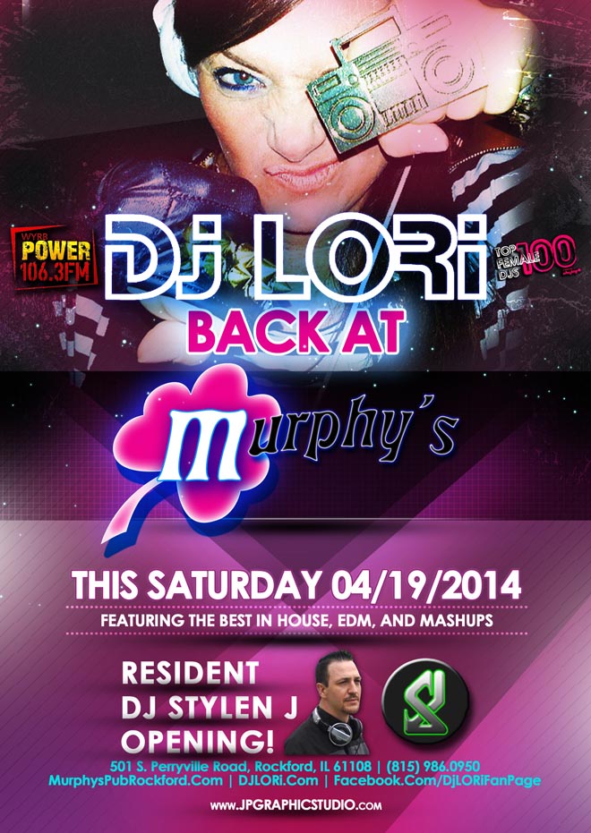 House, EDM and Mashups Murphy's Rockford IL Design by JP GraphicStudio