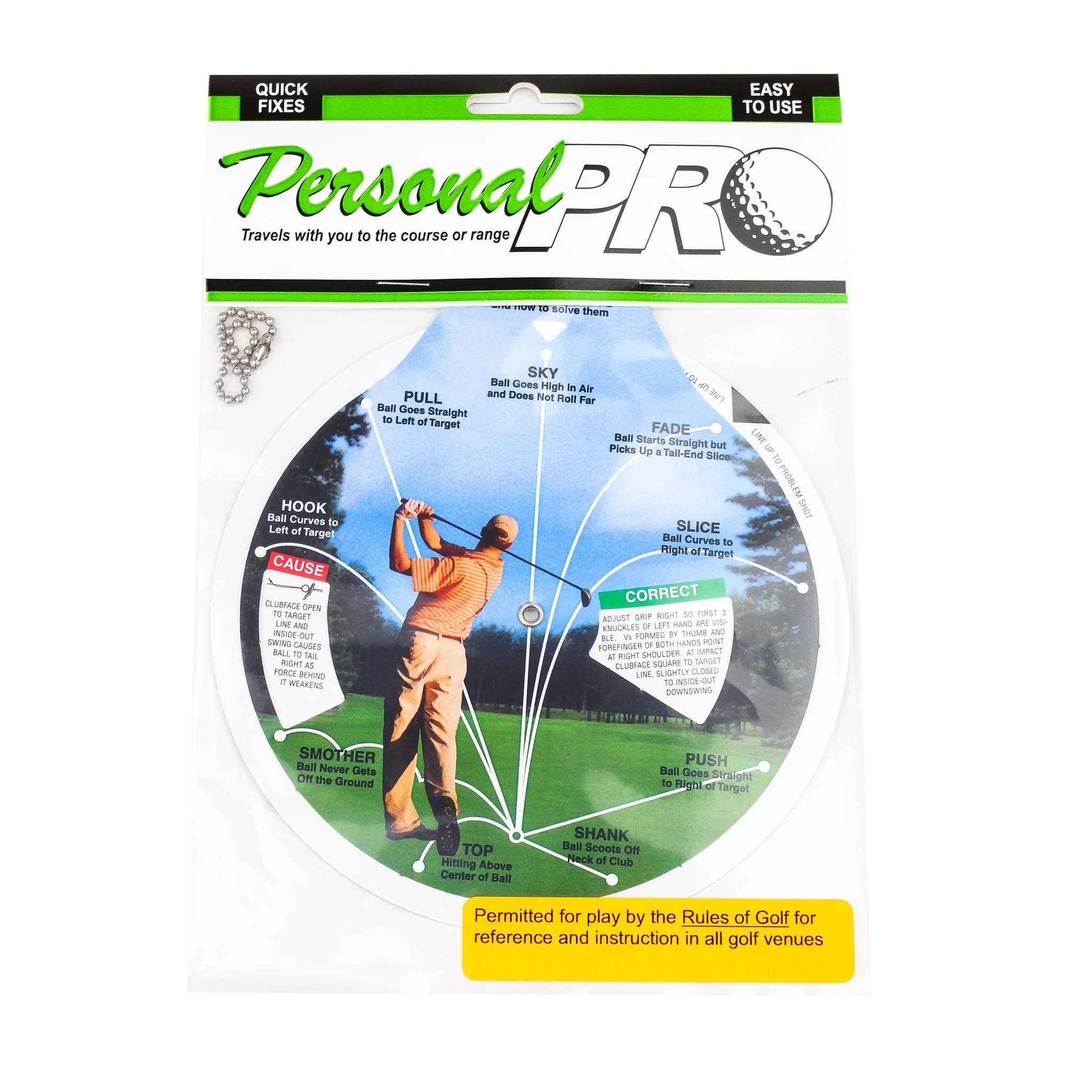 Personal PRO Golf Training & Instruction Chart Wheel JP Lann Golf