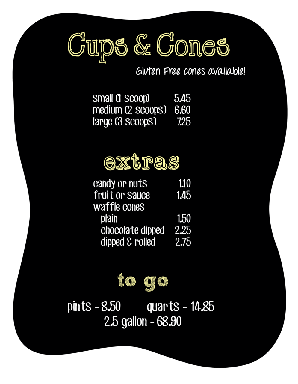 Menu Ice Cream Frappes Iced Beverages J.P. Licks